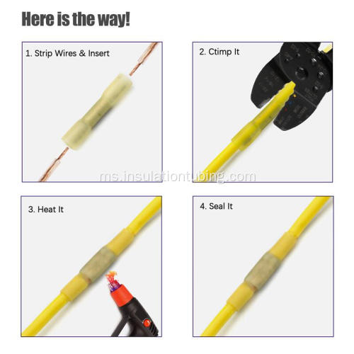 Insulated Electrical Heat Shrinkable Butt Connectors